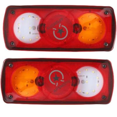 Universelle Rückleuchten 24V 39 LED Wasserdichte Anhängerleuchten hinten mit Brems-, Rückfahr- und Blinklicht – 2er-Pack für LKW, Wohnmobil, Camper, Boot