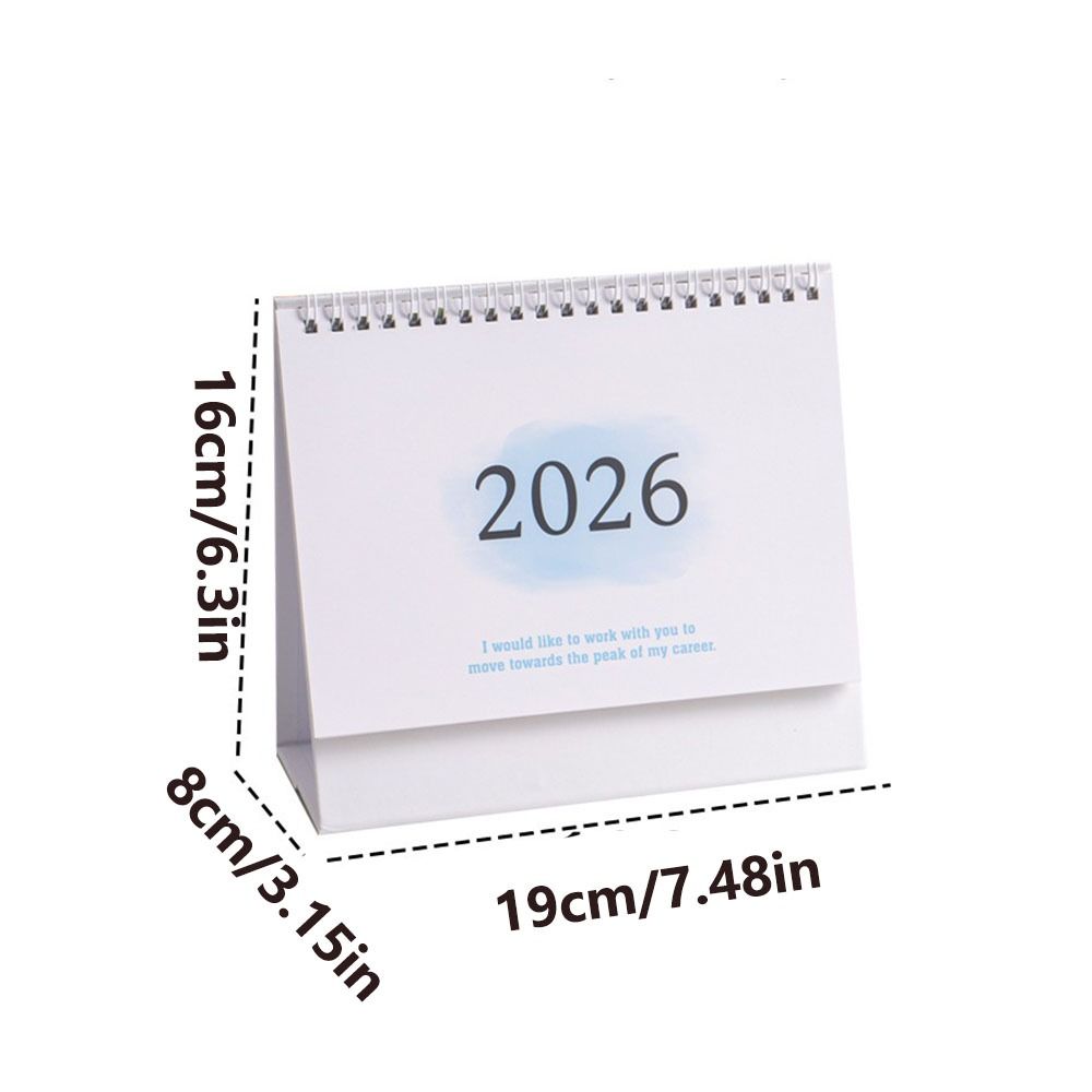 Gradient Color 2026 Desk Calendar Small Fresh Thickened Paper New Year Calendar To Do List Time Management