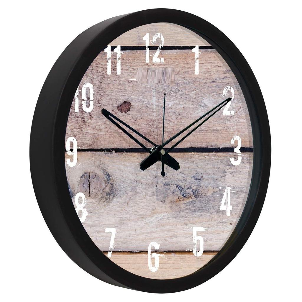 12-inch Wall Clock - Designer (Silent Movement, Black Frame)