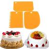 6Pcs Baking Pastry Cream Scraper Teeth Edge Diy Scraper Cake Cutters Spatulas