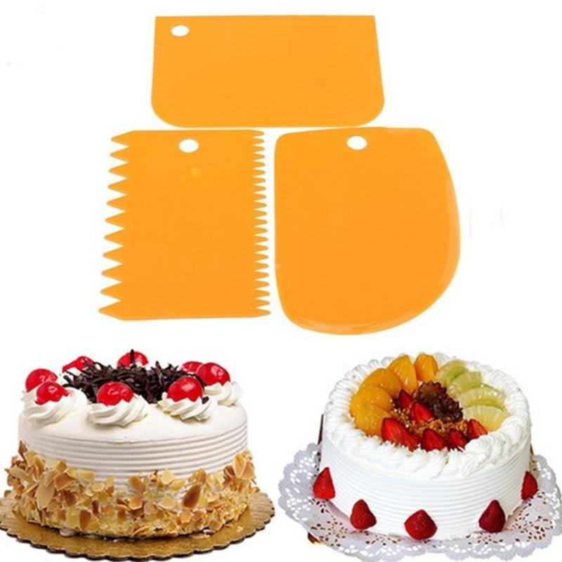 6Pcs Baking Pastry Cream Scraper Teeth Edge Diy Scraper Cake Cutters Spatulas