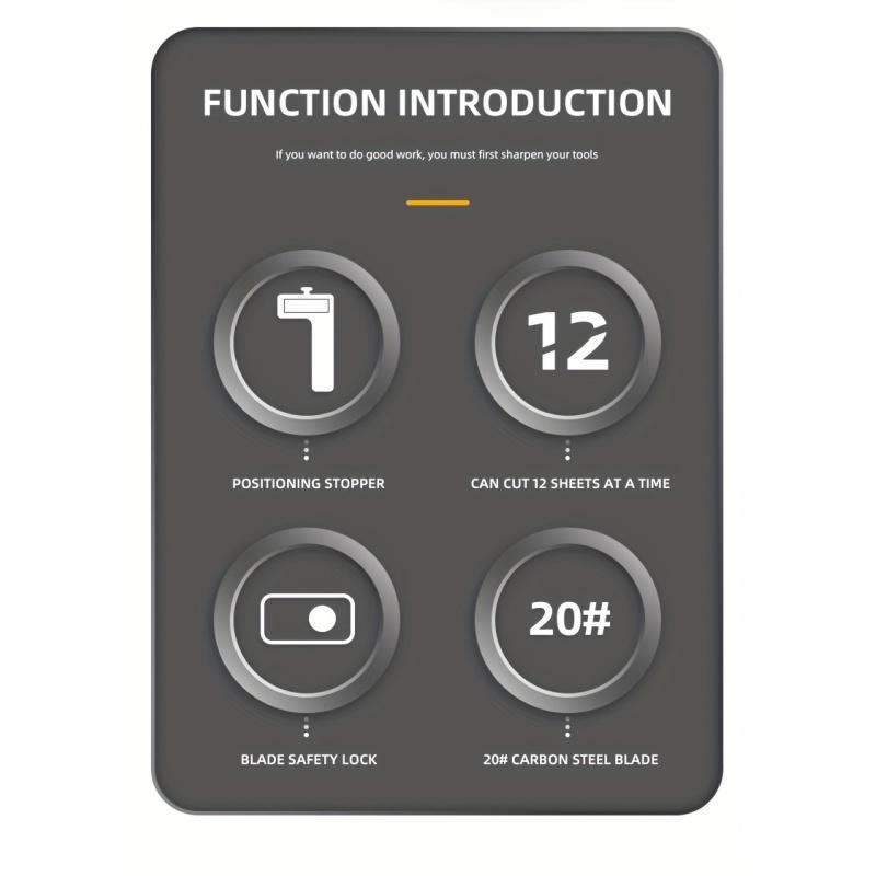 Papierschneider, robust, 30,5 cm Schnittlänge, professioneller Papierschneider, Guillotine-Papierschneider mit 10 Blatt Kapazität für Karton, Foto