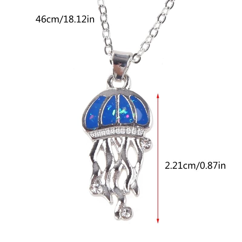 Abalone Ocean Anchor Dolphin Starfish Seahorse Shark Sea for Turtle Jellyfish Pendant Chain Necklace for Women Girls