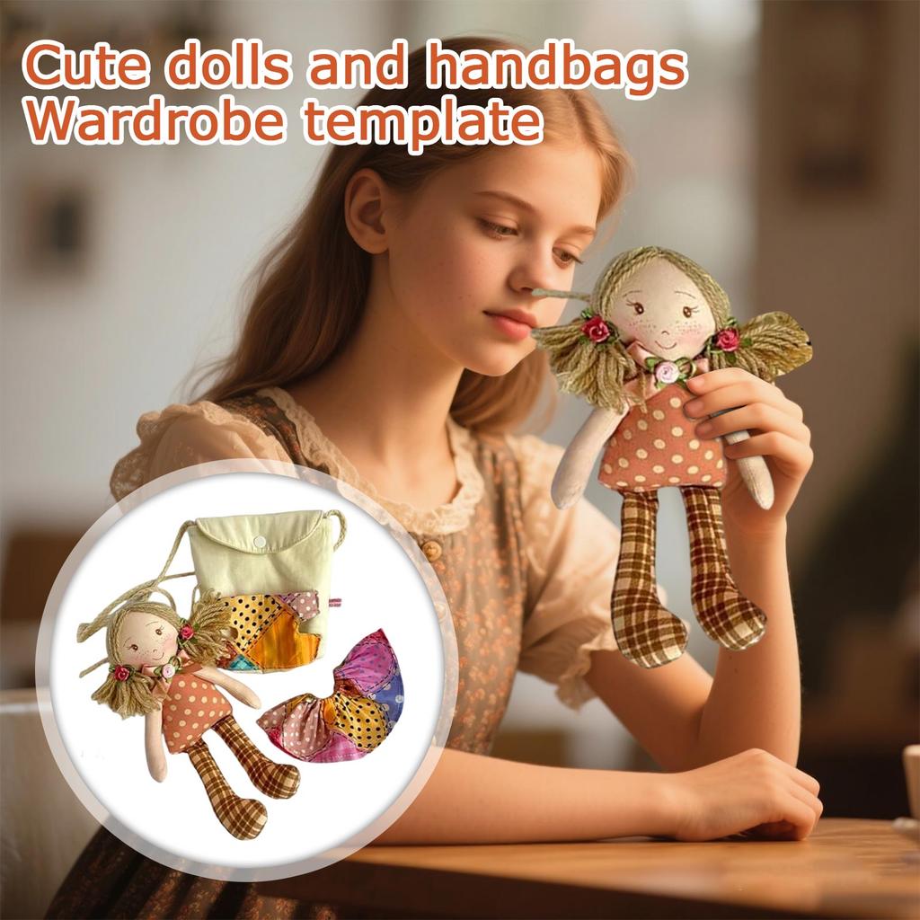 Набір шаблонів гардеробу для ляльки та сумочки