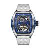 BONEST GATTI BG5501 Automatic Mechanical Watch Men Skeleton Waterproof Luminous Dial Tonneau Wristwatch