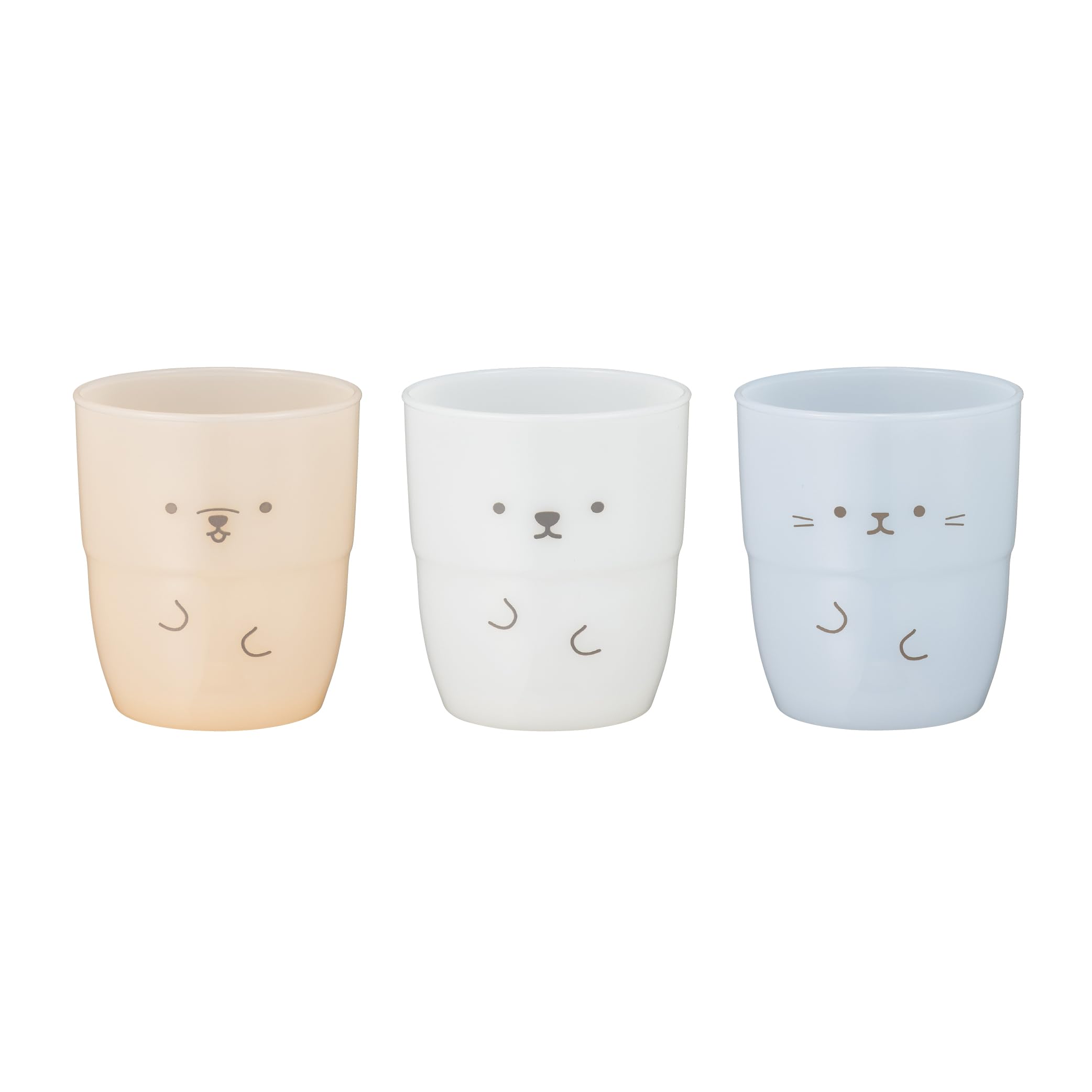 

CB Japan Glass Set Polar and Resin Animal ANIBALL Set, 220ml, 3-Piece [Dog, Bear, Cat], Stackable, Shatter-Resistant Tumblers,