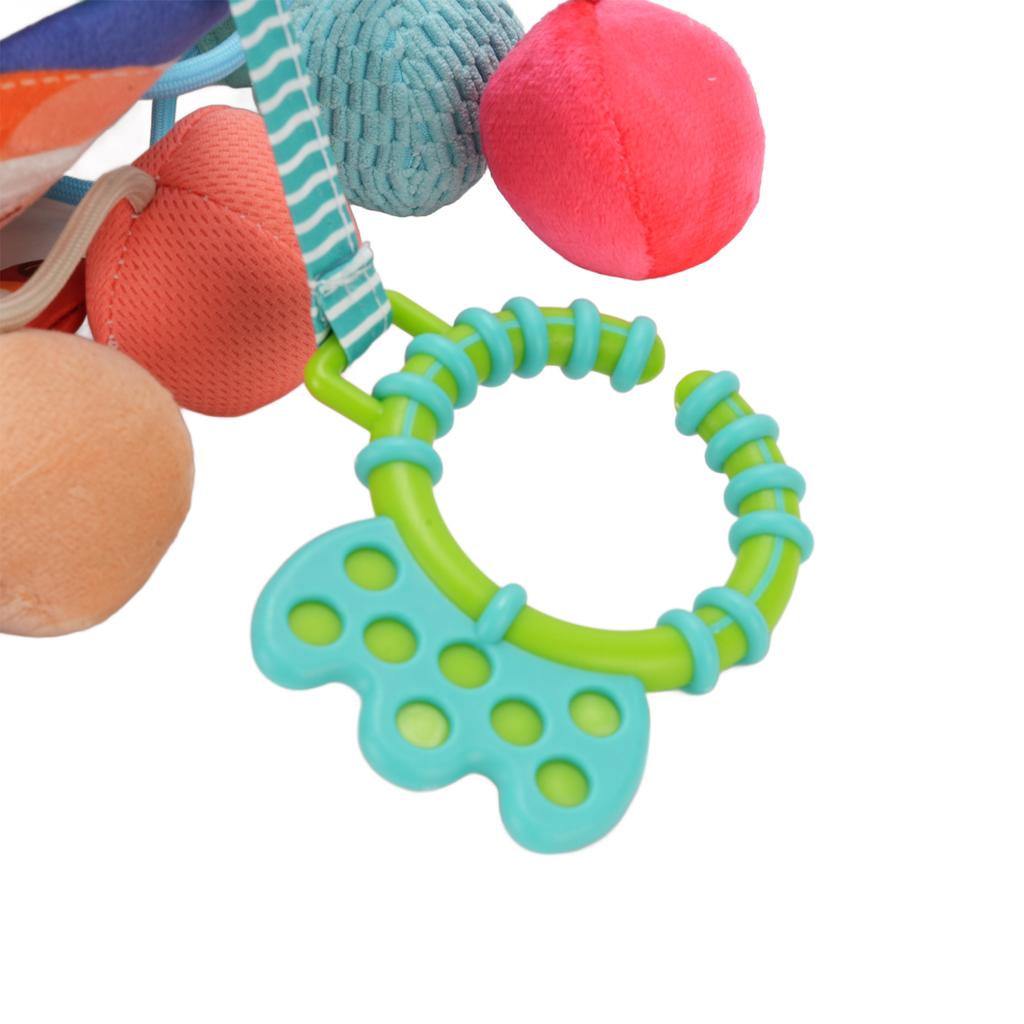 Baby Stroller Hanging Toy Detachable Soft Cloth Sensory Hand Grab Ball Infant Car Seat Toy