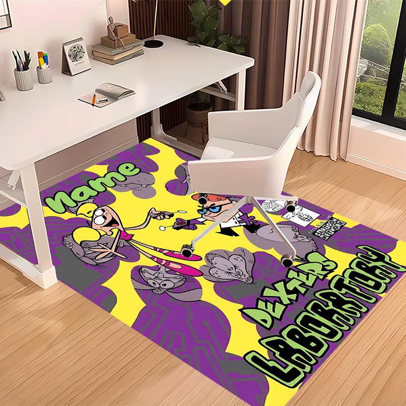 Custom personalization Dexter's Laboratory Print Area Rug - Soft, Washable Non-Slip Indoor Mat,Living Room,Home&Office Decorative Rug
