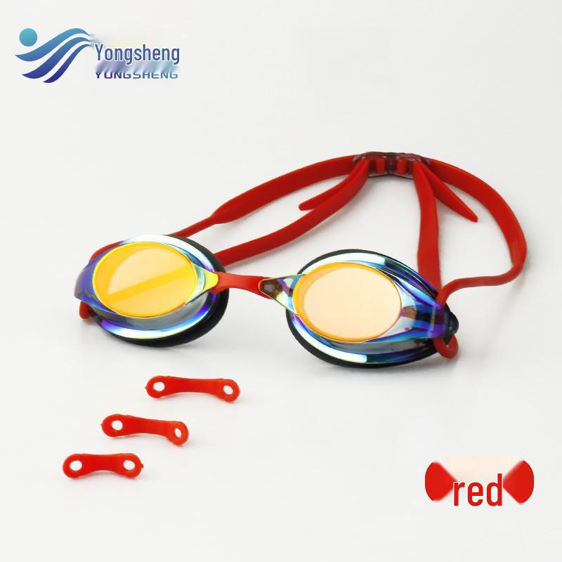 Colorful HD Electroplated Unisex Swimming Goggles - Waterproof, Anti-Fog, Small Frame, Comfortable for Diving and Training