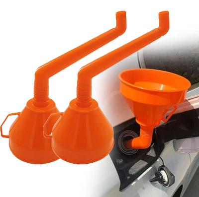 Car Long Stem Funnel Gasoline Oil Fuel Filling Tools Anti-splash Plastic Funnel Motorcycle Refueling Tools Car Accessories