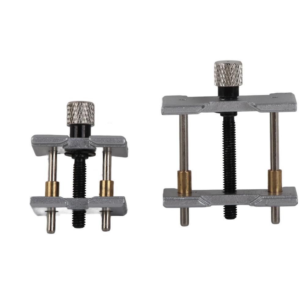 2Pcs Solid Steel Watch Movement Holder Alloy Fixed Base Opening Holder Case Clamp  Watch Disassemble