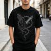 Edgy Crow and Thorn Heart Graphic TShirts for Unisex Unisex Breathable Cotton Tees Perfect for Summer Outfits Street Style