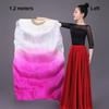 120/150/180cm Gradient Color Dancer Fan Right&Left Hands Practice Long Imitation Silk Fans