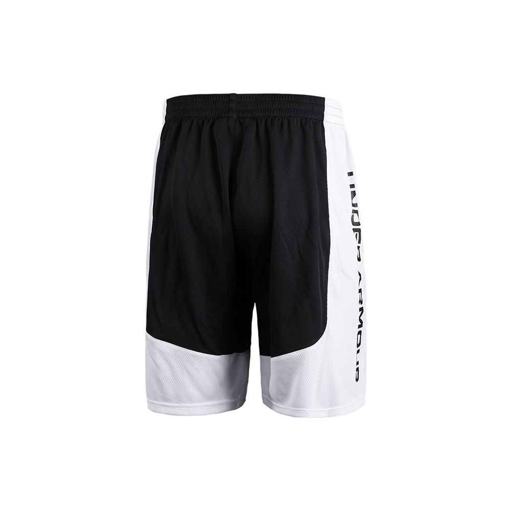 Under Armour Color Block Basketball Knit Shorts With Letter Logo Print Men Shorts Black 22500201-001