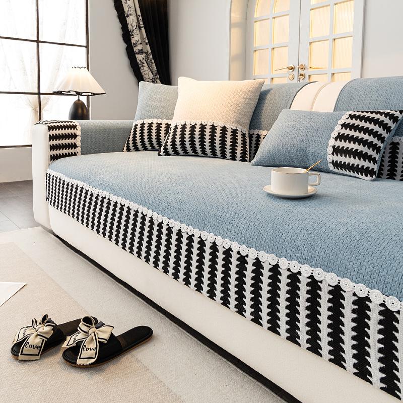 Chenille Textures Sofa Cover Universal Non-Slip Couch Cover Towel Sofa Protective Mats for Living Room Decoration Sofa Cushion