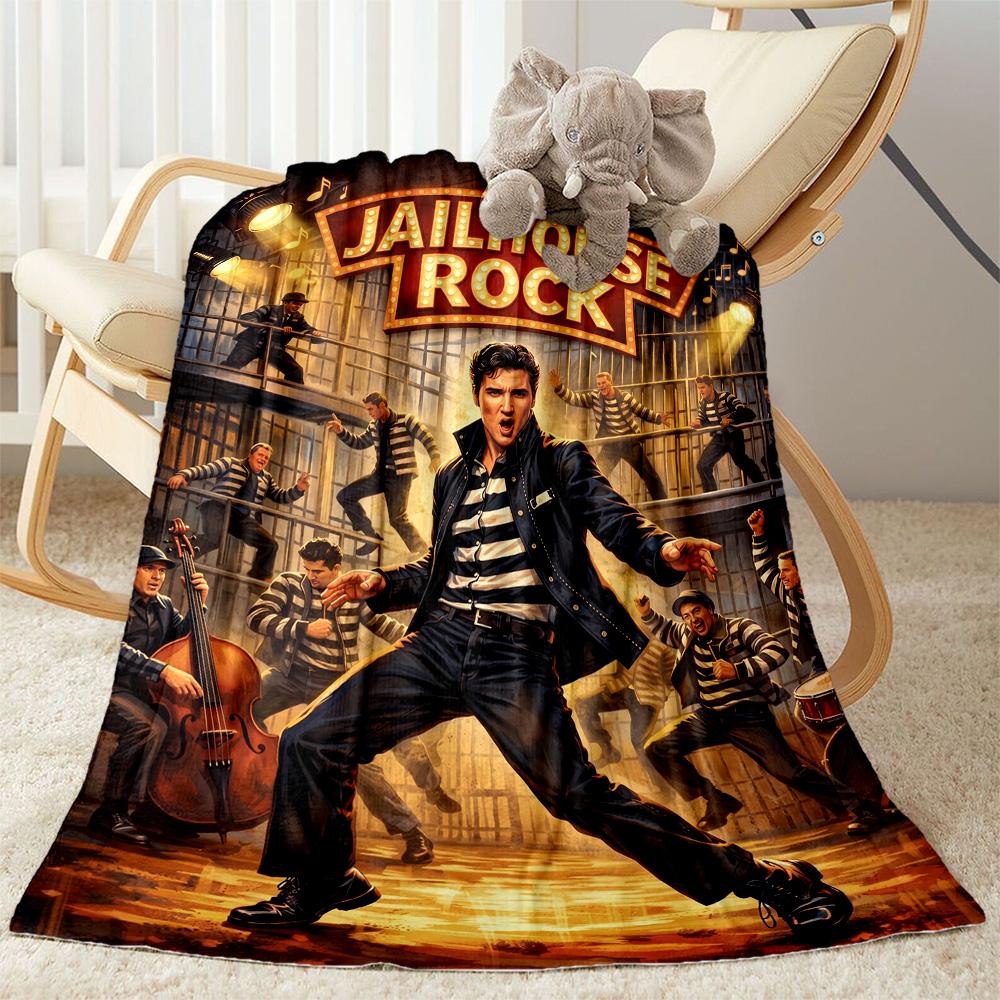 Elvis Presley Rock Legend Blanket Soft & Cozy Perfect for Couch Bedding Picnics for All Occasions Digital Print Birthday Christmas Gift Blanket
