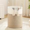 Cotton Rope Laundry Basket - Large Capacity Woven Storage for Clothes, Toys, and Sundries