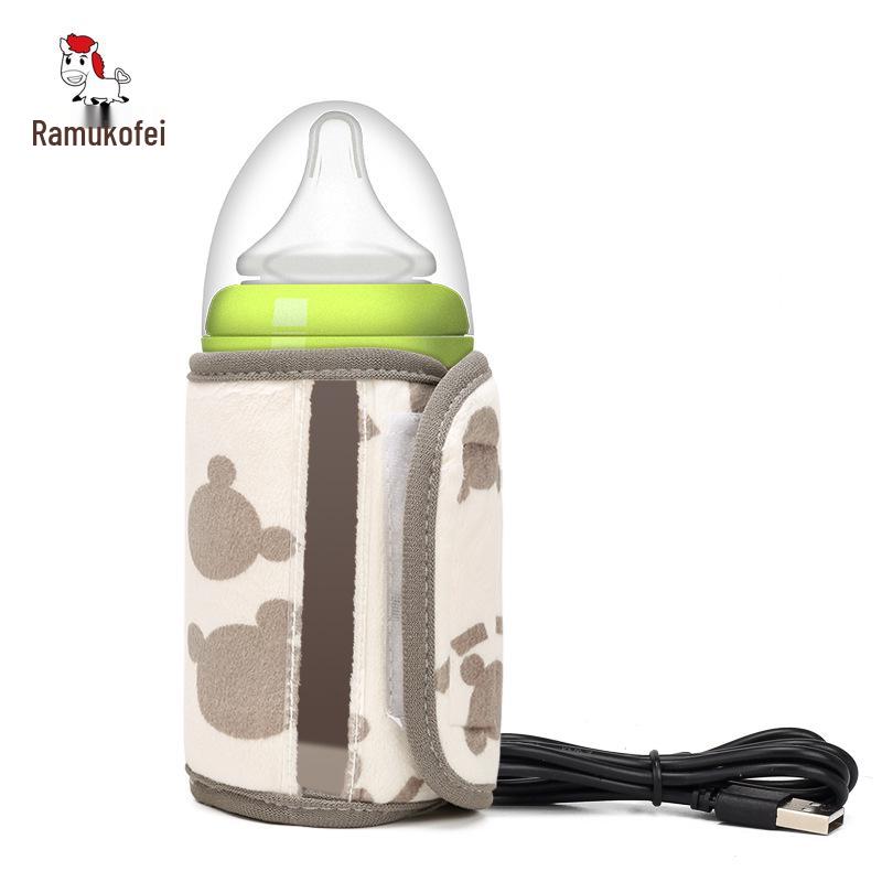 USB Heated Insulated Baby Bottle Warmer & Protective Sleeve for Outdoor and Car Use