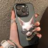 Cool Cat Phone Case for iPhone 17 Air 16 15 14 11 Pro 13 12 Mini XR 8 7 Matte Laser Bumper Shockproof Hard Cover