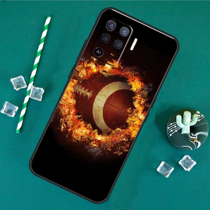 

American Football College Sport Phone Case For Oppo A18 A38 A58 A78 A98 A40 A60 A80 A91 A15 A17 A74 A94 A54 A57S A16 A76 A96 OPPO A98 5G