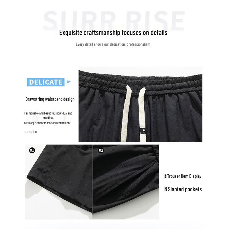 MiiOW Men's Ice Silk 3/4 Length Cargo Shorts