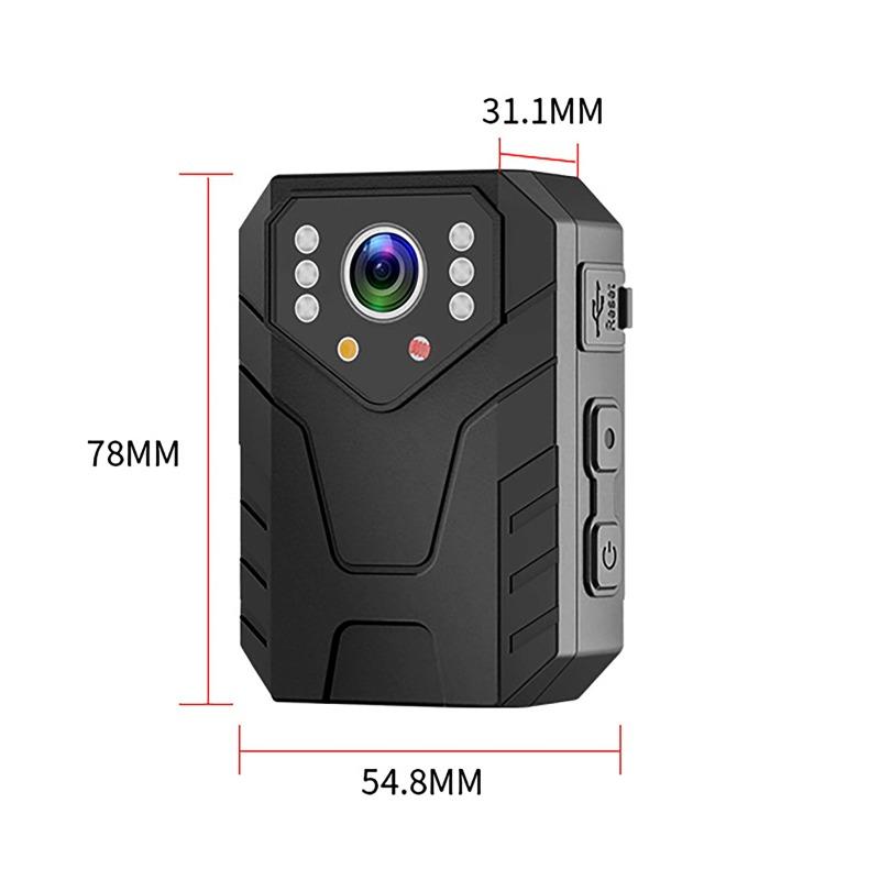 4K HD Handheld Site Enforcement Recorder Body Worn Camera Loop Recording Night Vision Waterproof with Clip for Law Enforcement