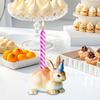 Party Cake Candle Holder Cake Topper Animal Candle Holder Goose Dog Figurine Taper Candle Holder for Cakes Candles Birthday Party Supplies