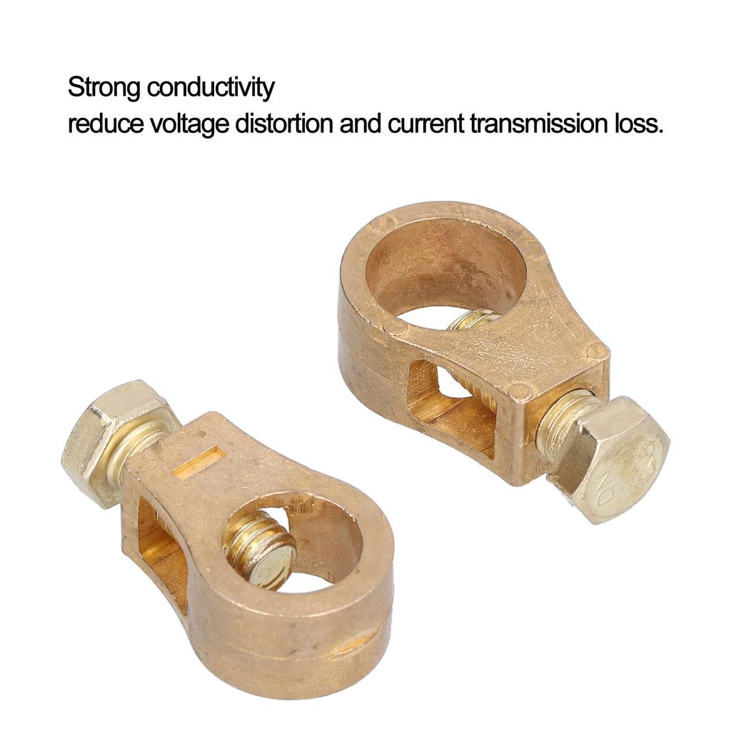Pure Copper Battery Terminal Positive Negative Wire Connector Clamp Good Conductivity Universal