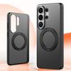 For Samsung Galaxy S26 S25 S24 Ultra S26 Edge Case Shockproof Magnetic Translucent Matte PC Rotatable Metal Ring Holder Cover