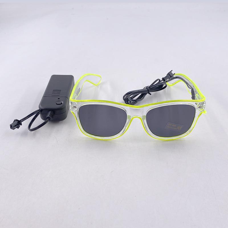 Light Up Led Glasses Neon Party Luminous Glasses EL Wire Glowing Sunglasses Novelty Gift for Adult Glow Bright Light Supplies