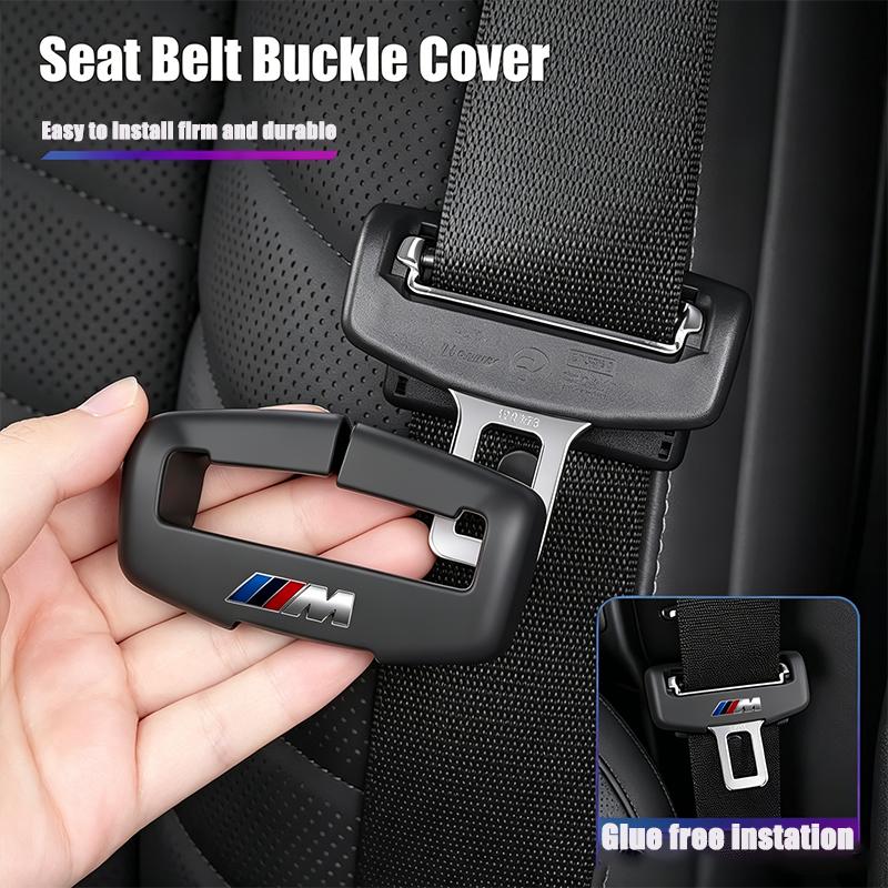 Car Seat Belt Buckle Protector Cover Soft Silicone Anti-Collision Case For BMW M E46 E90 E91 F30 F31 U10 U11 G01 G20 G21 Sticker