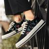 Low-top Men's Canvas Shoes for Summer New Lightweight Height-enhancing Platform Shoes Comfortable Round-toed Flat-soled Sneakers