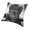 Der Wolfman-Kissenbezug, 45 x 45 cm, Samt, Halloween-Horrorfilm-Monster-Überwurf-Kissenbezug, dekorativer Sofa-Kissenbezug für Zuhause