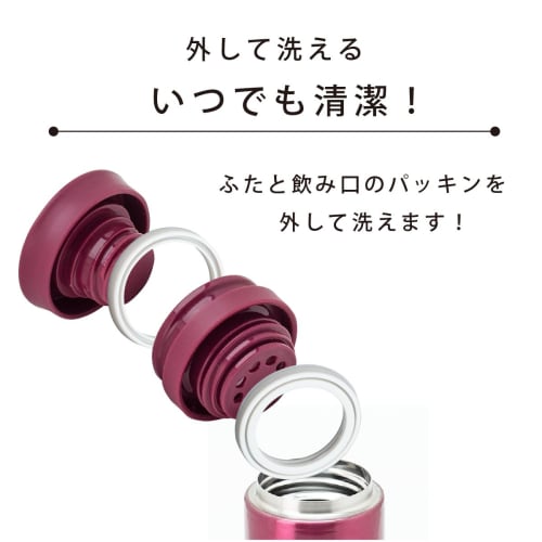 Atlas AS-350R 350ml Vacuum Insulated Stainless Steel Water Bottle, Lightweight, Double-Walled, for Hot and Cold Water, Red