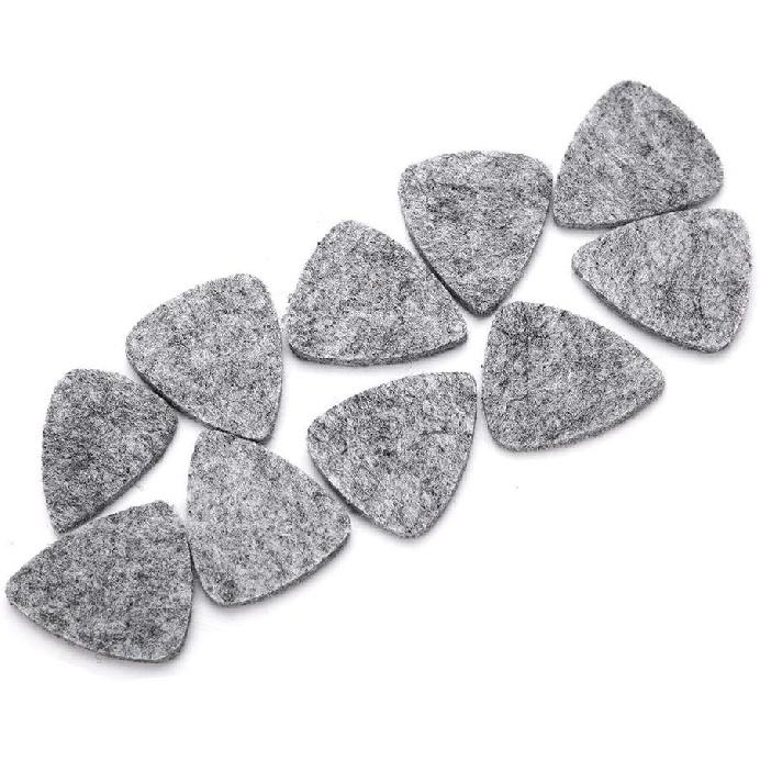 Music Felt Picks Ukulele Plectrum Guitar Plectrum Wool Felt Picks 3mm Plectrums White Black Gray Instrument Accessory(Gray)