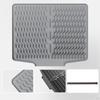 Dish Drainer Mat Silicone Pad for Refrigerator and Under Sink Use