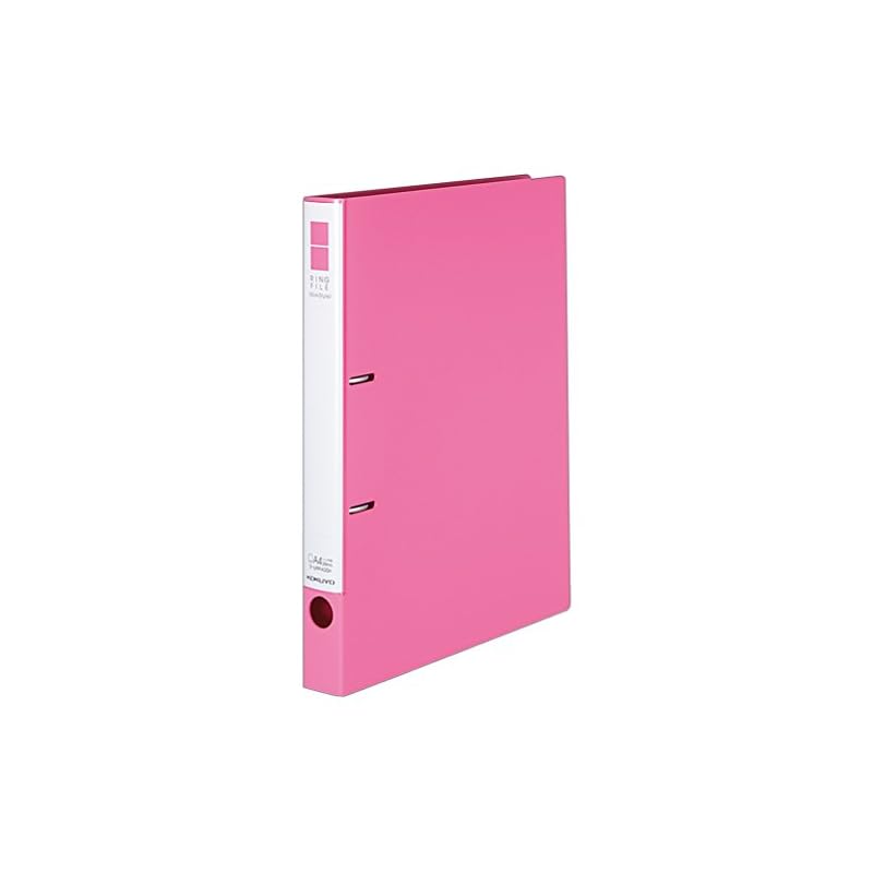 KOKUYO Slim Style Ring Binder with PP Sheet Cover, A4 Size, 220 Sheets, Pink (Fu-URF430NP)