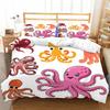 3D Gedrucktes Oktopus Bettwäsche Set Bettbezug Mit Verdecktem Reißverschluss Weicher Mikrofaser Bettbezug 2 Teile Für Jungen Mädchen Erwachsene