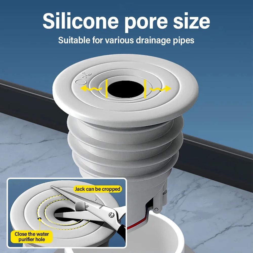 Silicone Drains Kitchen Sink Plug Sewer Pipe Sealing Ring Water Plug Floor Drain Shower Drainer Stopper Bathroom Accessories