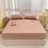 Quilted Mattress Cover Embossed Bed Sheet Mattress Protector Home Textile Solid Color Bed Cover Mattress Cover Thick Soft Cushion Bedding NoPillowcase