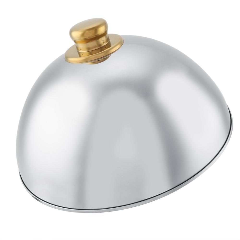 10 Inch Dome Platter Cover Stainless Steel Basting Cover Lid Food Cover Dome Picnic Serving