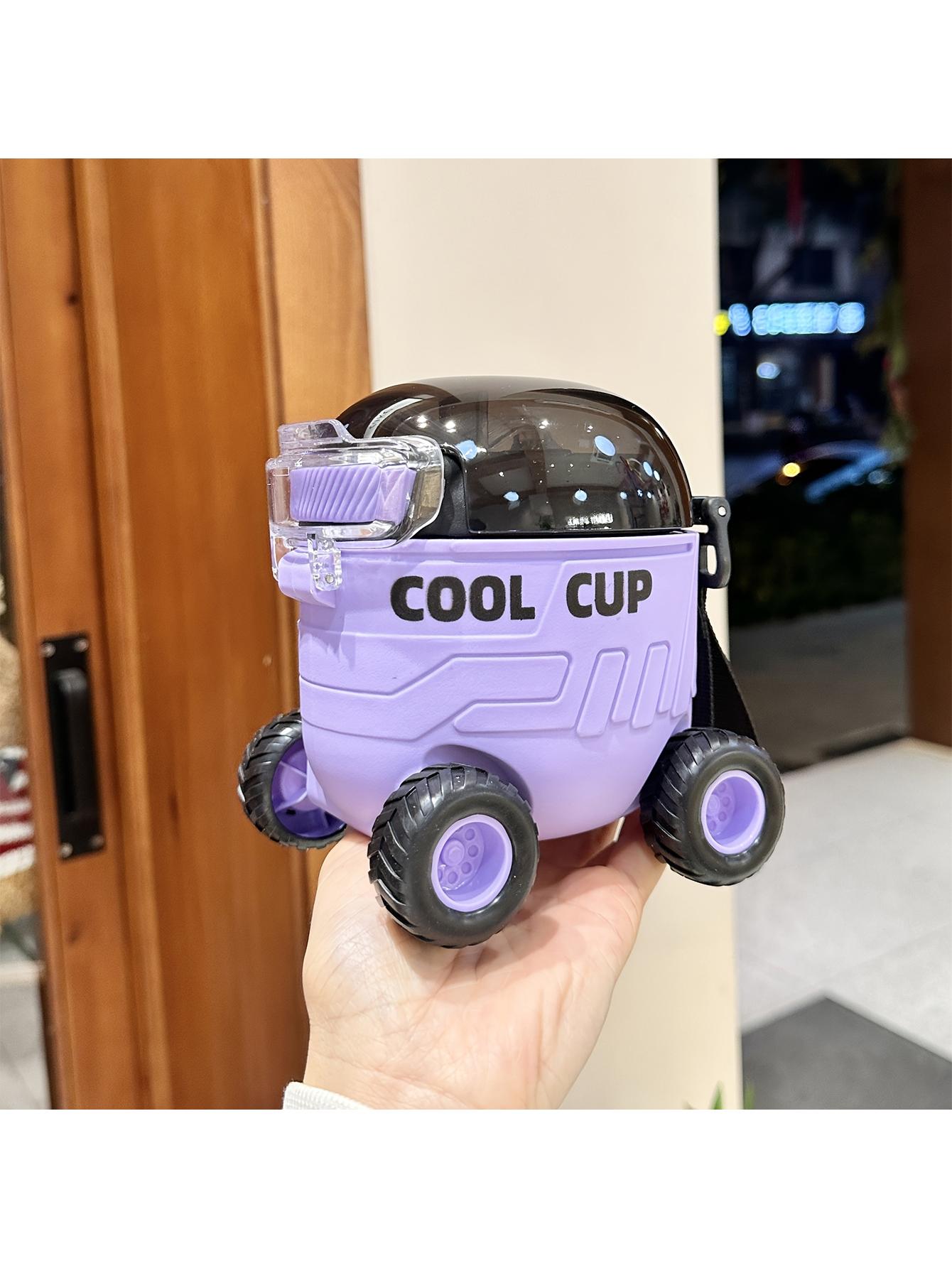 

Бутылка для воды в форме Марса с трубочкой и ремешком 550 мл, детская бутылка для воды, мультяшная, большой вместимости, поильник, подарок фиолетовый