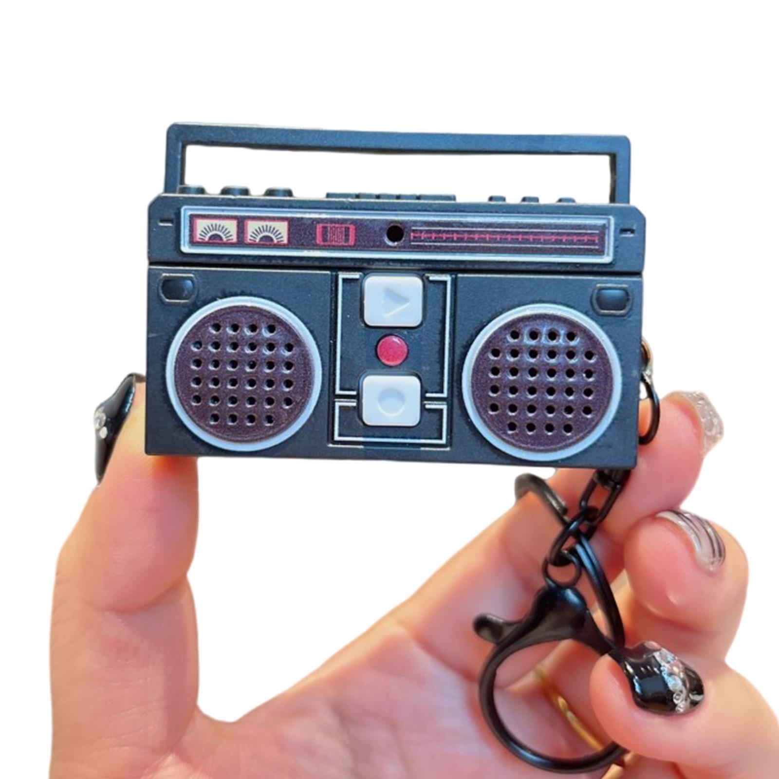 

Декоративный кулон в виде рекордера, старинный маленький брелок в виде рекордера с детальной пластиковой текстурой ручной работы для сумки с ключами