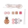 Kit: Pacifier Chain, Pink, 15 Pieces, box-LS