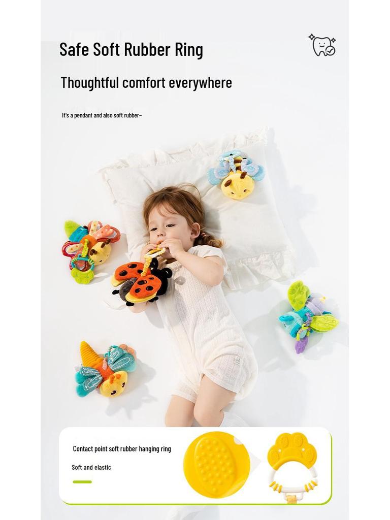 Jollybaby Dynamic Insect Flapping Wings Stroller Rattle with Soothing Music