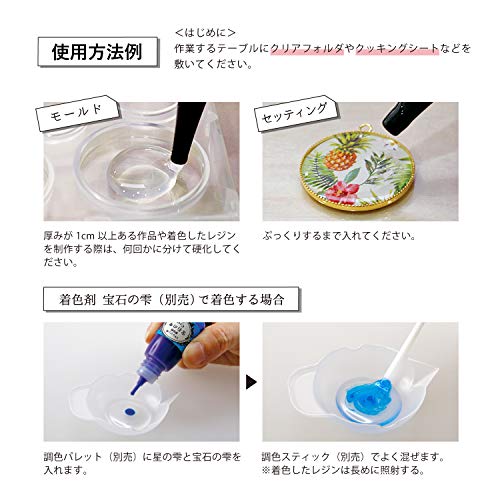 Padico Resin Liquid, Large Capacity UV-LED Resin, Star Drops, Hard Type, 200g, Transparent, Made In Japan, 403241