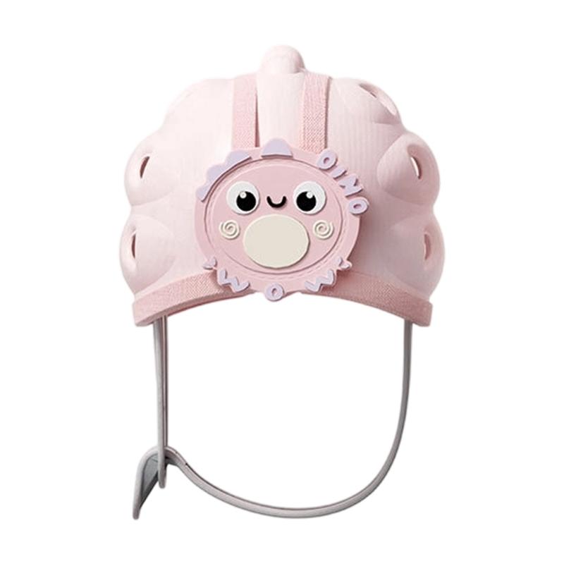 

Infant Safety Head Protector Helmet Hat With Shock Absorption Breathable Polyester Adjustable For Newborns рожевий