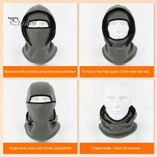 Breathable Face Guard Winter Thermal Hat Cold Weather Windproof Outdoor Skiing Motorcycle Riding Cycling Fleece Balaclava Hood Neck Warmer Sports