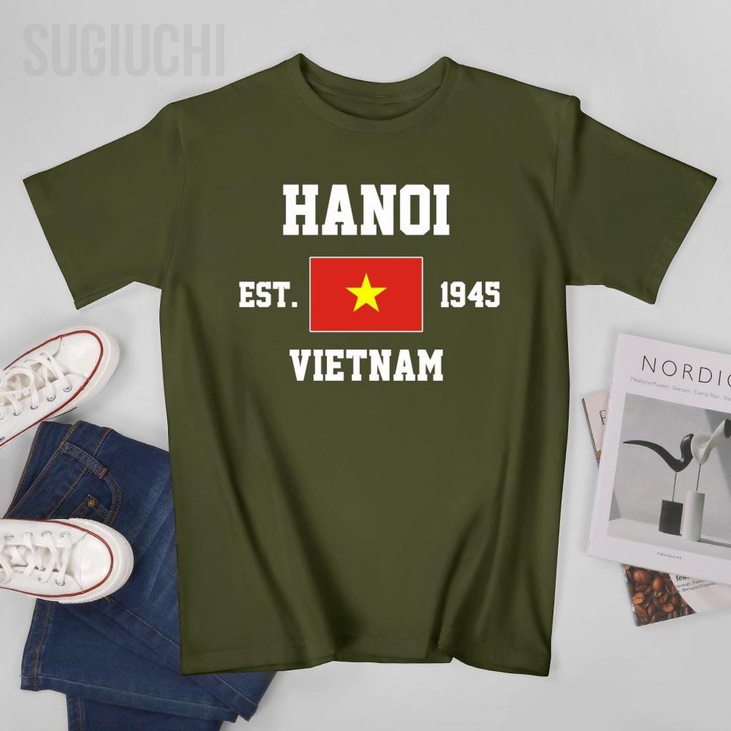 Patriotische Flagge Vietnam Gegr. 1945 Hanoi Unisex T-Shirt Shirts T-Shirt Rundhals T-Shirts Unisex Jungenkleidung 100% Baumwolle