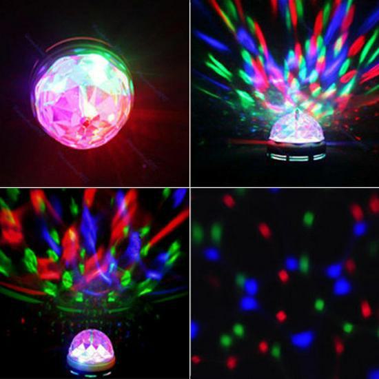 LED Crystal Magic Ball: Colorful Rotating Light for Home, KTV Bar, and Stage Atmosphere